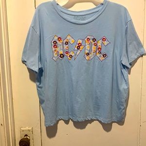 AC/DC Woman’s Crop TShirt, Size XL